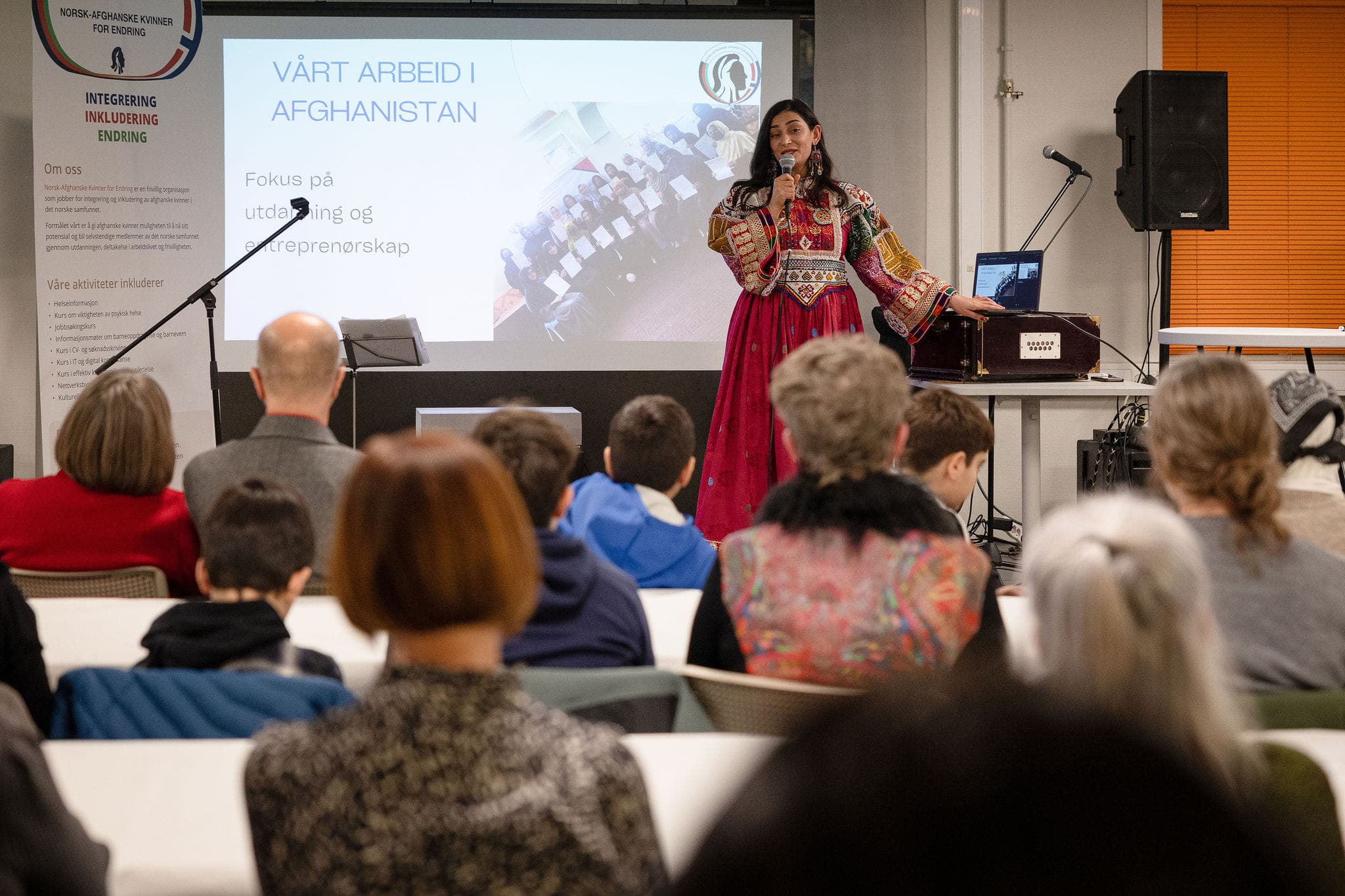 Presentation at a fundraising event in Norway for the projects in Kabul