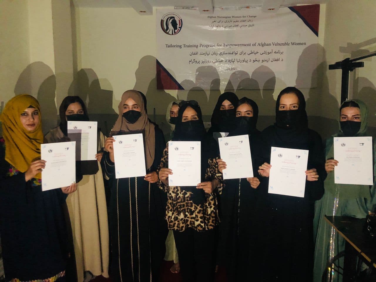 Participants at a graduation ceremony in Kabul