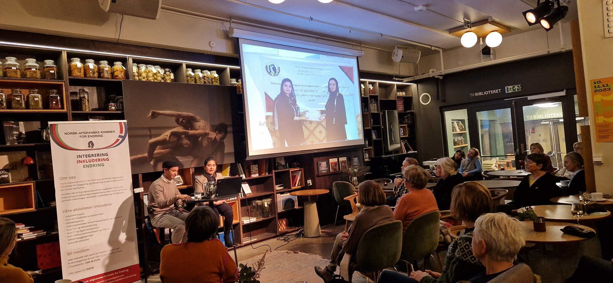 A presentation in Norway about a visit to the organisation's centres in Kabul